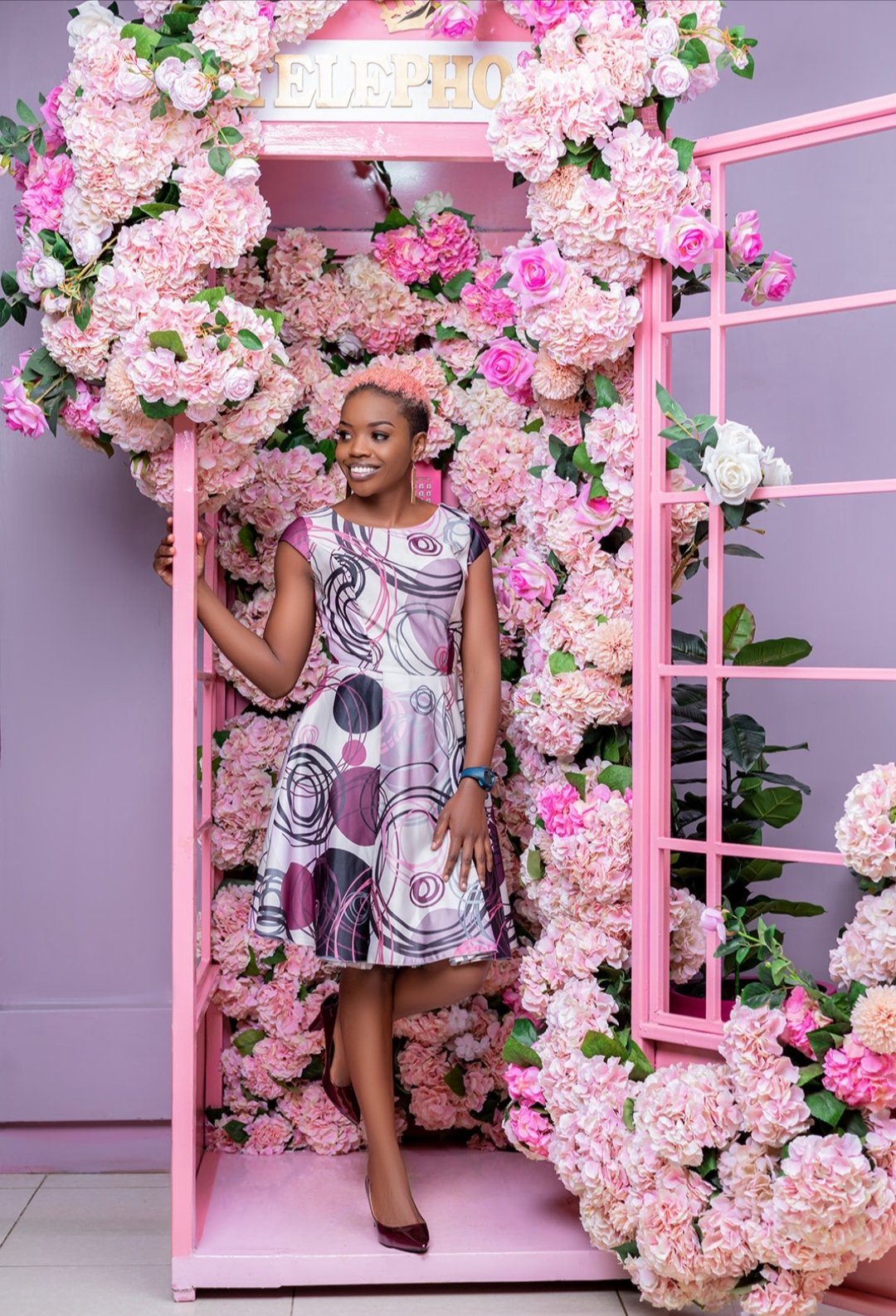 Tina Kwamboka, Founder of Yaara Design Studio, in a relaxed lifestyle setting