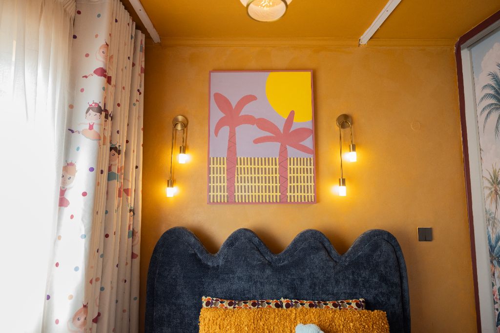Warm amber-toned interior, evoking highland residences
